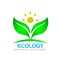 Plant, people, natural logo, health, sun, leaves botany, ecology, symbol and icon on white background