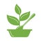 Plant proteins stamp - healthy nutrition icon