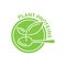 Plant proteins stamp -  nutrition icon