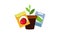 Plant seed pot icon animation