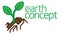 Plant Seedling Growing Out of Earth Icon Concept