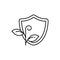 Plant, shield, ecology protection icon. Simple line, outline vector ecology icons for ui and ux, website or mobile application