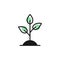 plant sprout growth in soil like seedling icon