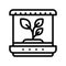 Plant tissue culture vector, Future technology line design icon