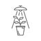 Plant under lamp icon. A simple depiction of growing a plant under artificial conditions under artificial light