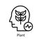 Plant vector outline Icon Design illustration. Human Mentality Symbol on White background EPS 10 File