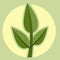 Plant. Vector. A symbol of clean ecology, life and health. Logo of eco-products, herbal medicine, farming, crop production, safe f