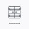 Plantation shutter outline icon. Simple linear element illustration. Isolated line Plantation shutter icon on white background.