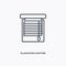 Plantation shutter outline icon. Simple linear element illustration. Isolated line Plantation shutter icon on white background.