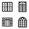 Plantation shutters icons