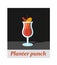 Planter punch cocktail menu item or any kind of design