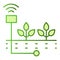 Planting flat icon. Sprout care green icons in trendy flat style. Soil humidity gradient style design, designed for web