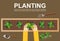 Planting illustration. Planting concept. Flat design illustration concepts for working, farming, harvesting, gardening