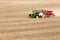 Planting potatoes in the rolling hills in the fertile farm fields of Idaho