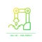 Planting robot gradient linear vector icon