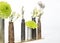 Plants and Flowers in Spent Bullet Casing Vases