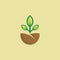 plants grow logo. leaf growth logo
