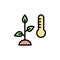 Plants, temperature, weather icon. Simple color with outline vector elements of automated farming icons for ui and ux, website or