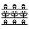 Plants water irrigation icon, outline style