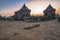 PLAOSAN temple complex viewed in early morning before sunrise.