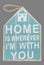 Plaque home Blue faded small grey background