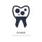 plaque icon on white background. Simple element illustration from Dentist concept