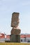 Plasencia, Caceres, Spain - December 12, 2014 : Sculpture of the Stonemason in Plasencia.