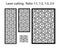 Plasma cutting pattern. Cnc geometric template set for metal panels and screens .Geometric laser cutting vector pattern.