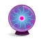 Plasma globe. Magic ball. Electric sphere.