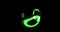 Plasma magic fantasy green glowing electric flowing ball seamless repeat looped