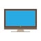 Plasma TV equipment electronic entertainment vector icon front view. Television flat smart screen interior