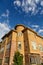 Plaster and Brick Condos Under Nice Sky