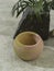 Plaster candlestick, decor interior. Handmade pots made for plants. Gypsum, concrete products.