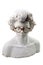 Plaster head with glasses