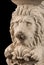 Plaster lion sculpture, pommel column