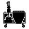 Plaster station Wall decoration machine Solution mixing icon black color vector illustration flat style image