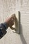 Plasterer inflicts decorative plaster