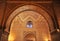 Plasterwork decoration in the Dome of the Room of Two Sisters Sala de las Dos Hermanas. Alhambra of Granada, Andalusia, Spain