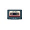 Plastic audio compact cassette tape - web icon