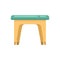 Plastic backless chair icon flat isolated vector