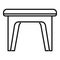 Plastic backless chair icon, outline style