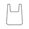 Plastic bag icon on white background, for any occasion