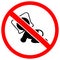 Plastic bag may cause kill your baby. Do not give to your baby as toy. Red prohibition warning symbol sign