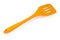 Plastic bendable kitchen spatula on a white background