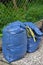 Plastic bin bags full of garden rubbish