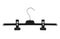 Plastic black pants hanger with pegs