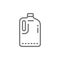 Plastic bottle, canister line icon.