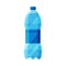 Plastic Bottle with Clean Purified Water Vector Illustration on White Background