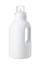 Plastic bottle of detergent on white background