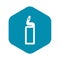 Plastic bottle of drain cleaner icon